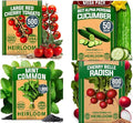 HOME GROWN 𝗨𝗦𝗔 𝗣𝗥𝗘𝗠𝗜𝗨𝗠 Common Mint Seeds 1,800 & Large Red Cherry Tomato 500 & Persian Cucumber 50 & Cherry Belle Radish Seeds 800