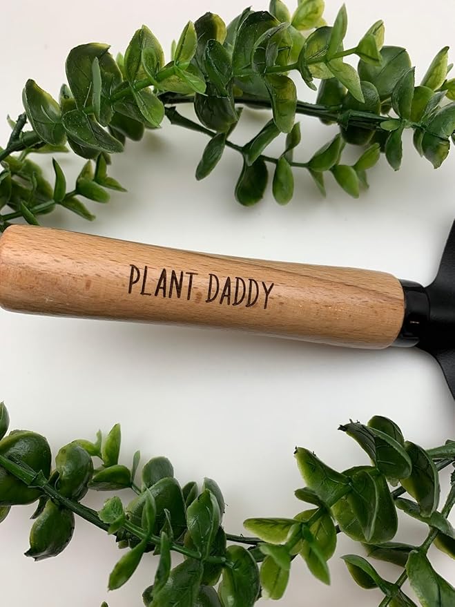 Personalized Garden Trowel – Custom Engraved Wooden Handle, Stainless Steel Hand Trowel, Gardening Tool Gift