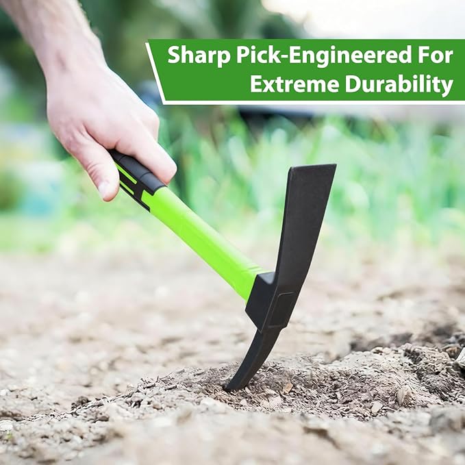 15inch Gardening Pick Durable and Comfortable Handle Garden Tool for Flower Work