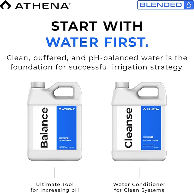 Athena Blended Cleanse | Plant-Safe System Cleaner for Hydroponics | Descaler Solution & Irrigation Line Cleaner | 32 Oz