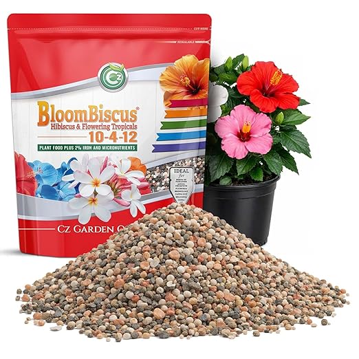 BloomBiscus® Hibiscus 4LB Plant Food - Made in USA - Fertilizer for Bird of Paradise, Angel Trumpets, Plumeria, Bromeliads, Canna Lily, Heliconia, Ixora, & Flowering Tropicals!