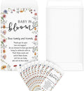 Fumete 50 Pcs Baby Shower Seed Packet Self Adhesive Kraft Envelopes Baby in Bloom Seed Storage Packets Mini Kraft Retro Paper Organizer for Gender Reveal Party, No Seeds(Cute)