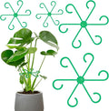 8PCS Climbing Plant Stem Support, 4 Sizes Plastic Houseplant Stem Holders, Reusable Flower Trellis Stem Stakes for Garden, Plant Growth Care Accessories Indoor, Outdoor - Green