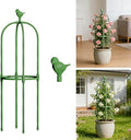 Garden Obelisk Trellis for Climbing Plants Outdoor, 2.5 FT Garden Trellis Plastic Coated Metal Plant Support for Indoor Outdoor, Tall Decorative Trellis for Roses, Flowers, Vines, Potted Plants