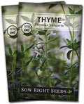 Sow Right Seeds - Thyme Seed for Planting - Non-GMO Heirloom Packet with Instructions for Easy Planting Your Kitchen Herb Garden - Indoor or Outdoor - Great for Hydroponics Growing - Culinary Herb (2)