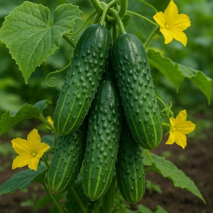 Cucumber Be st Seller F1 Seeds – Hybrid, Self-Pollinated | 37–40 Days to Harvest | High-Yield, Disease-Resistant Variety for Greenhouses & Open Fields