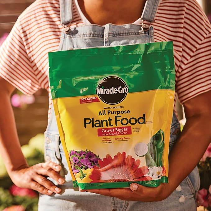 Miracle-Gro Water Soluble All Purpose Plant Food - Fertilizer For All Indoor or Outdoor Plants including Roses, Flowers, Vegetables, Houseplants, Trees, and Shrubs, 5.5 lbs. (2-Pack)