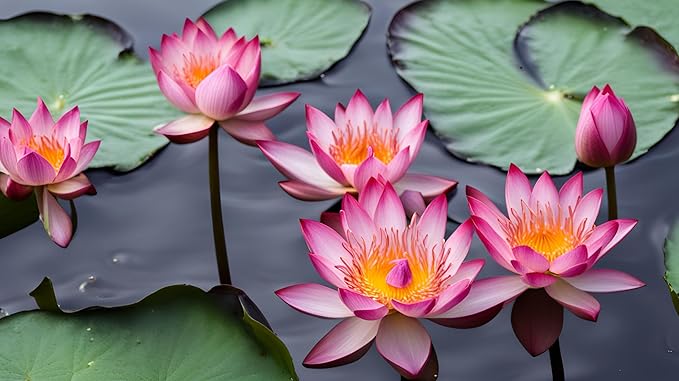 35 Pcs Lotus Seeds for Planting Bowl Lotus Seeds, Water Lily Flower Plant Seeds. Non-GMO Home Garden Plant Seeds, Flowering Aquatic Bonsai Plant