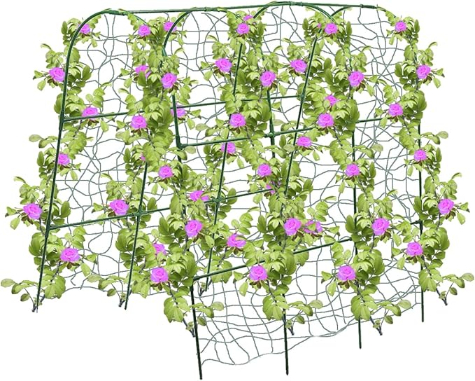 U-Shaped Cucumber Climbing pergola up to 56.5in, up to 46.5in, Outdoor Climbing Arched Plant Garden net, Vegetable Plant Support, loofah Climbing pergola