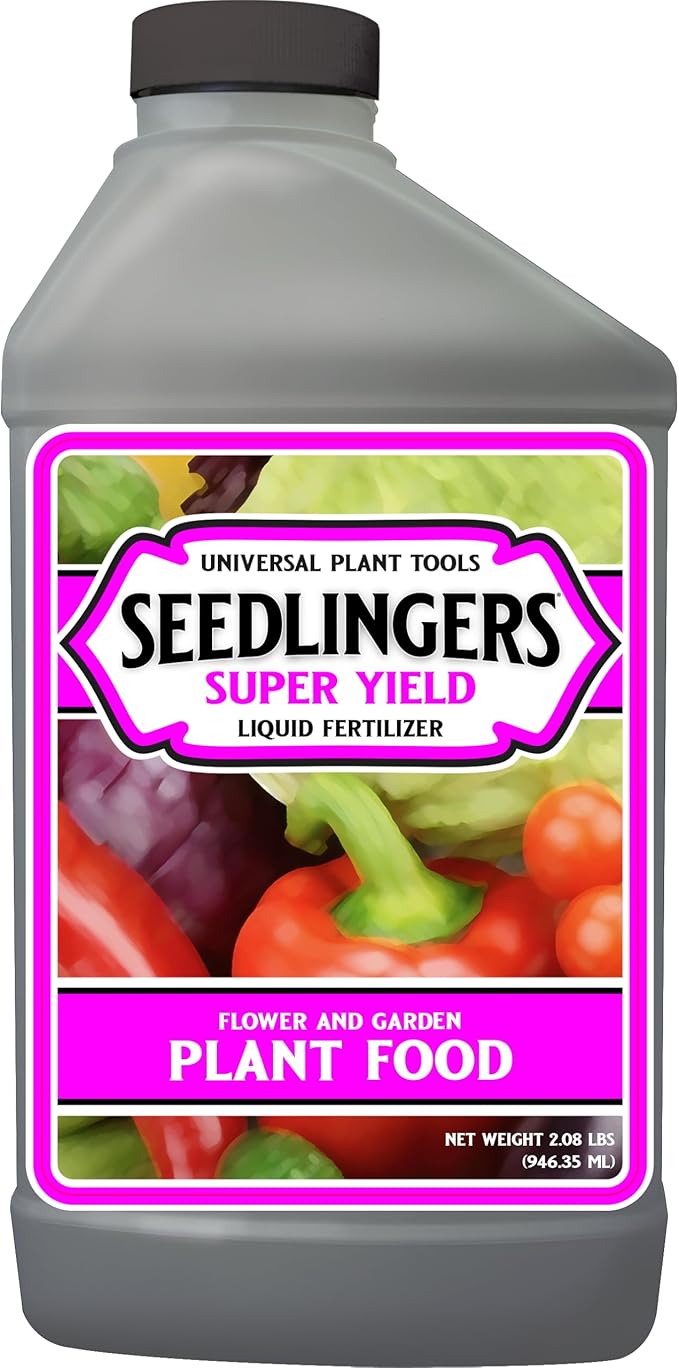 Seedlingers Super Yield Flower & Garden All Purpose Plant Food 32 oz Quart Concentrate