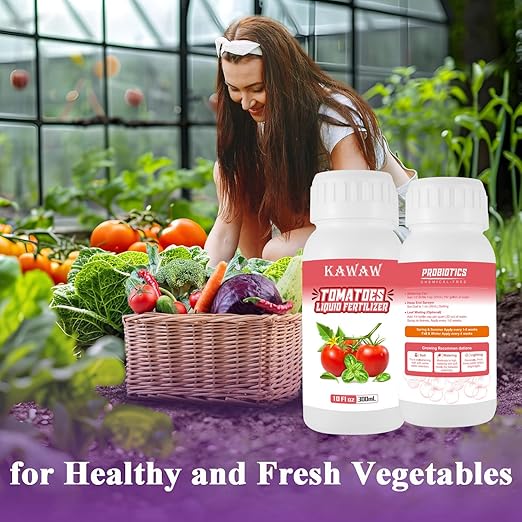 10oz Organic Probiotic Tomato Fertilizer - Microbial Vegetable Nutrient Solution for Strong Roots, Green Leaves & High Yield - 1:400 Concentrate