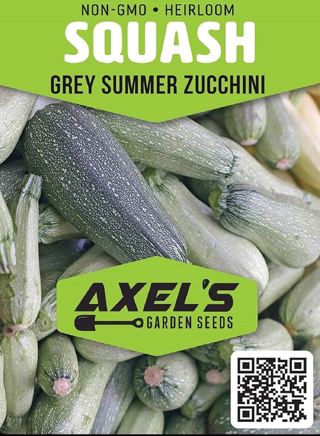 Zucchini Squash Seeds for Planting - Heirloom Packet with Instructions to Plant & Grow a Home Outdoor Garden – Great Gardening Gift, 2 Packets