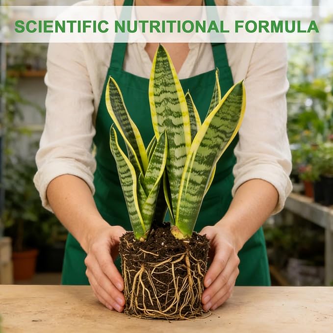 Organic Snake Plant Potting Soil 2qt- Well-Draining Nutrient-Rich Mix for Healthy Roots & Faster Growth, Natural Soil for Sansevieria Plants