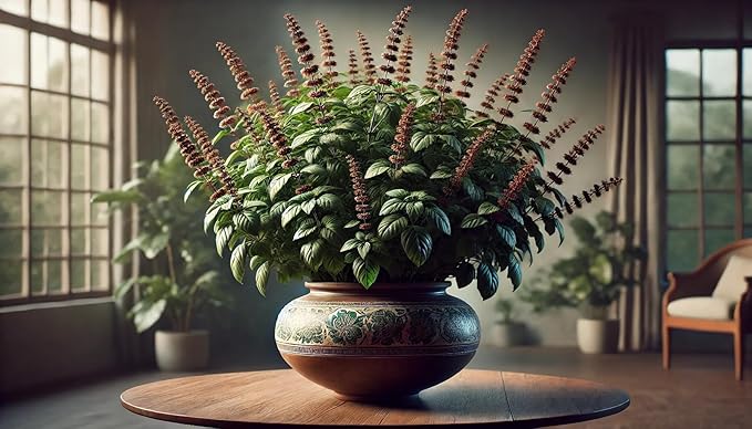 FUN AND GROW SEEDS: Seeds Ornamental Tulsi Tree Holy Basil Non GMO Heirloom