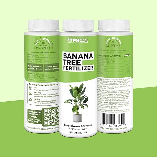 Banana Tree Fertilizer – Liquid Fertilizer for All Banana Tree Varieties, Supports Growth & Fruiting, 32 oz