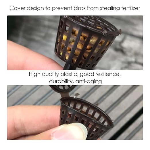 Plastic Fertilizer Mesh Basket for Bonsai, Orchid, Garden Nutrition Cups, 1.6 x 1.1 Inch, 50 Pack