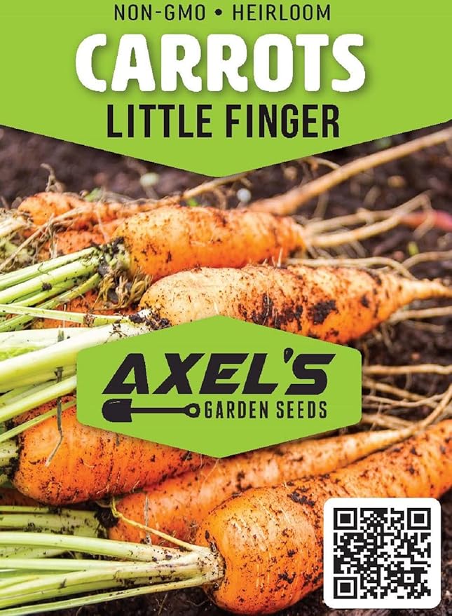 Carrot Seeds for Planting - Plant & Grow Little Finger Carrot Seeds for Your Home Outdoor Vegetable Garden - 750 Heirloom Non GMO Seeds - Full Planting Packet with Instructions, 5 Packets