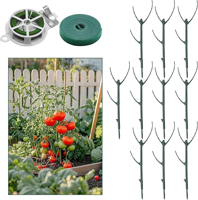 10 PCS Stackable Plant Supports, Supports Structural Plants, Tall Potted Plants, Ideal for Climbing Plants, Suitable for Indoor and Outdoor Gardening