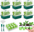 Seed Starter Tray, 72 Cells Indoor Seed Starter Kit, Flexible Silicone Designed Seedling Starter Trays, Germination Tray with Humidity Dome & Lids(4in Height), Reusable & Dishwasher Safe, BPA-Free