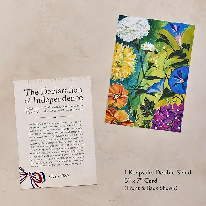 Burpee 'The Declaration Bouquet' Seed Collection – 5 Seed Flower Varieties Celebrating The Declaration of Independence and The American Revolution with Plant Labels & a Commemorative Keepsake Card