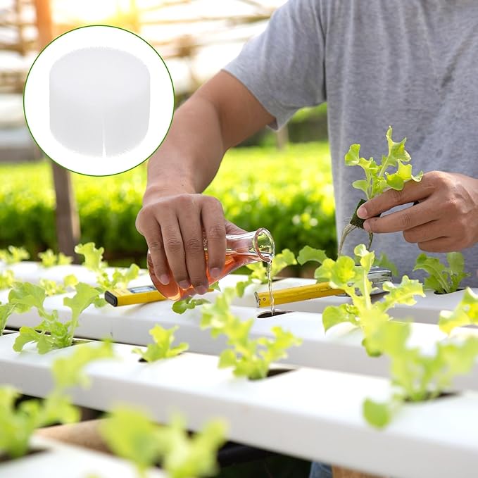 30-Pack Hydroponics Sponges, 1.57 Inch Growing Media Cylindrical Sponges for Planting Gardening Tool/Grow Seedlings/Home Vegetable Flower, Soilless Cultivation Seedling [White]