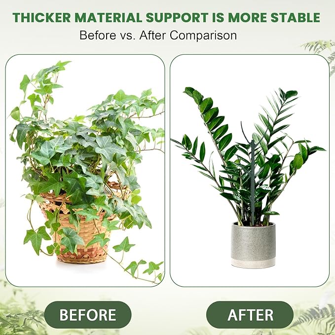 5 Pcs Stackable Plant Support Stakes, Stem Holder Structures Frame & Plant Cage Support Indoor & Outdoor Houseplant Stem Support Rings Strong Trellis Alternative for Climbing & Potted Plants