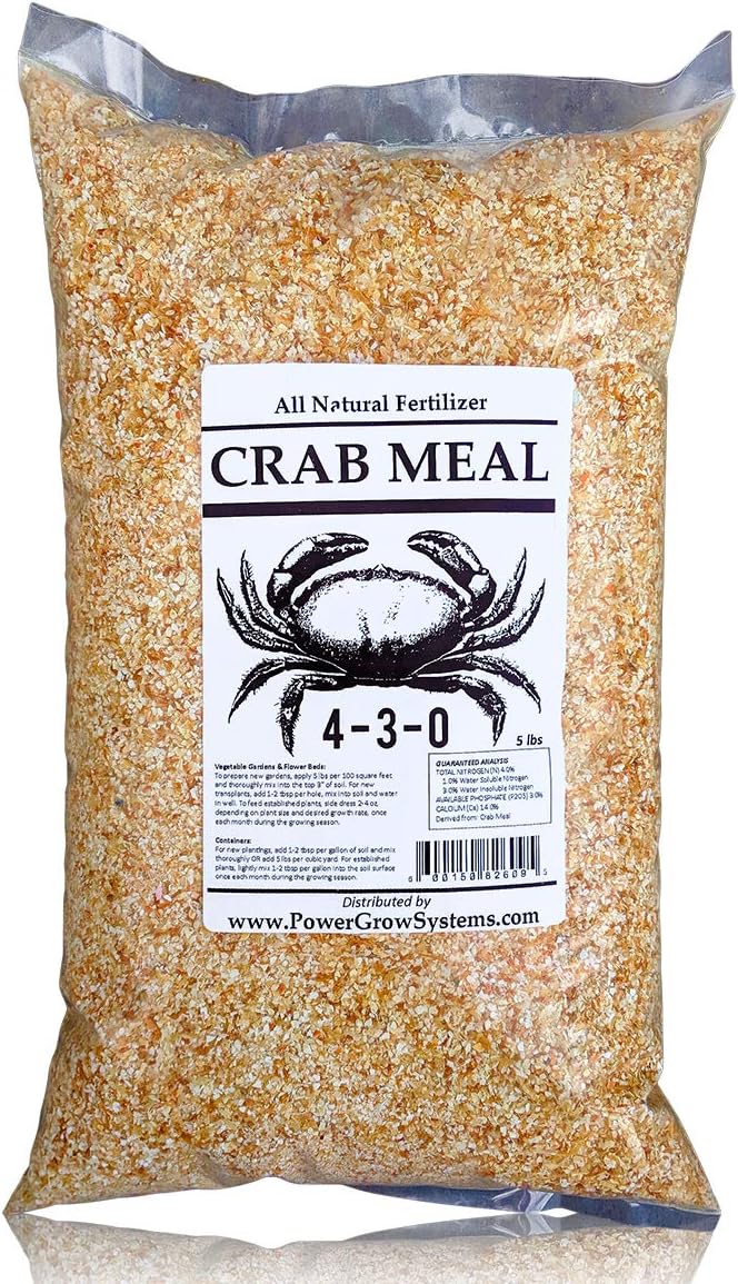Crab Meal - Organic Natural Crab Meal Fertilizer (5 lbs)
