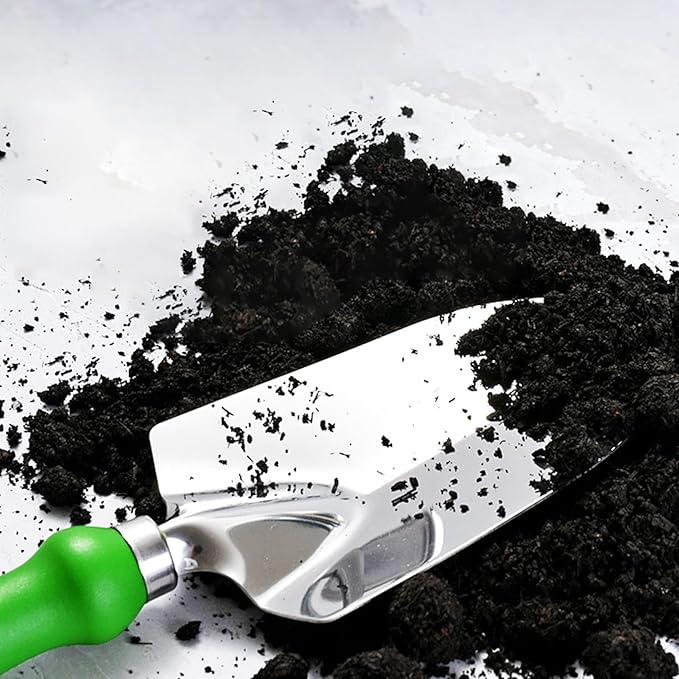 Garden Trowel - Stainless Steel Proof Garden Spades Ergonomic Grip Hand Tools with Soft Rubberized Hand Shovel for Transplanting, Weeding, Moving and Smoothing Digging & Planting