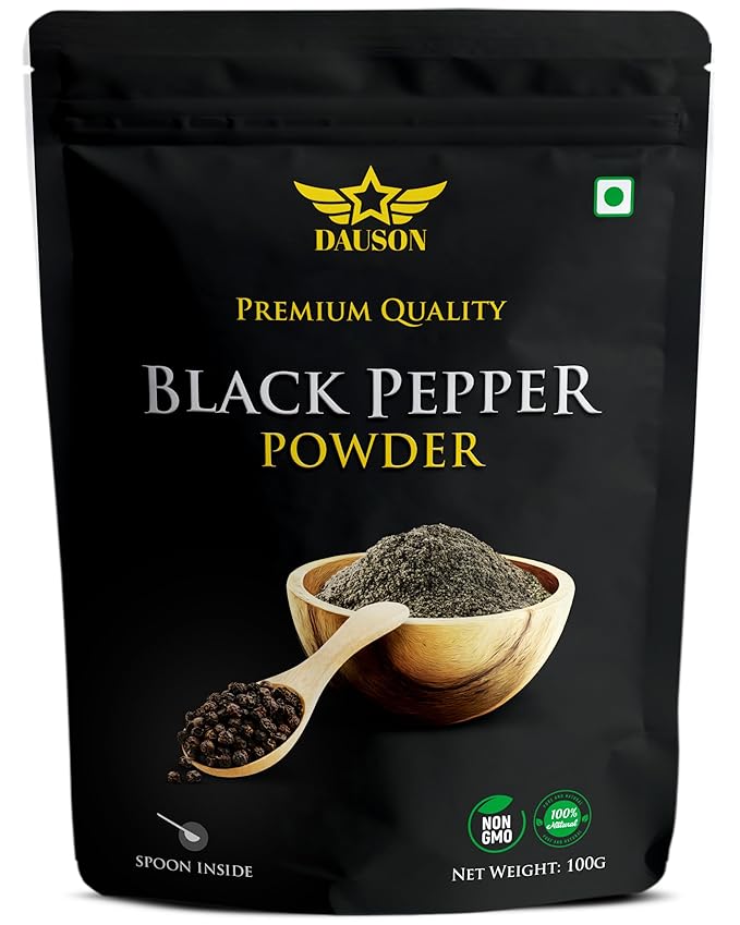 Black Pepper Powder for Cooking | Fine Powder Form,100% Pure, No Colors, No Additives | Kitchen Staple for Chefs, Home Cooks & Restaurants