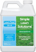 Advanced 16-4-8 Lawn Fertilizer - Liquid Lawn Food Spring & Summer Concentrated Spray - Any Grass Type- Fish and Seaweed Kelp- Balanced NPK - Simple Lawn Solutions (64 Ounce)