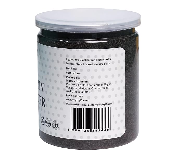 Yogi's Gift Black Cumin Seed Powder 8 oz, Ground Nigella Sativa, Kalonji, Comino Negro en Polvo for Cooking, Smoothies, and Natural Flavor Boost, Long-Lasting Aroma
