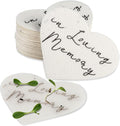 Ezoon Plantable Wildflower Seed Paper Hearts In Loving Memory 50 Pack Funeral Favors