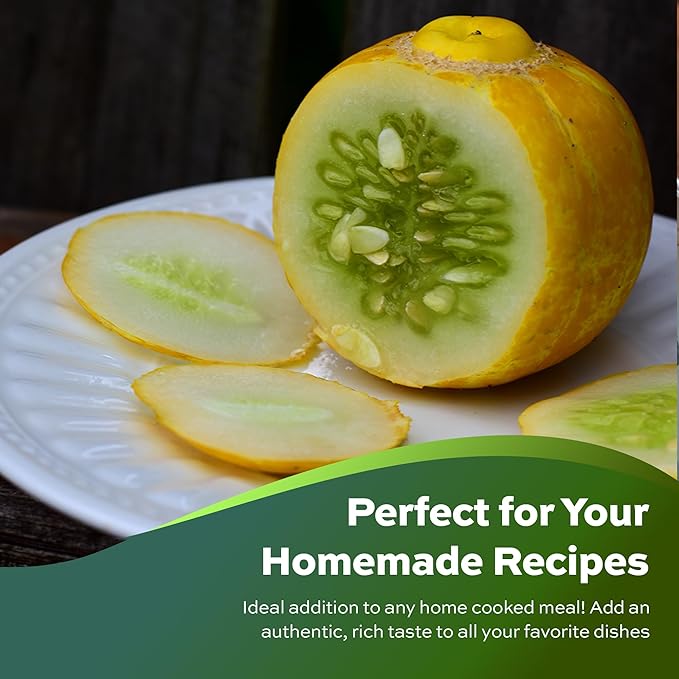 50 Lemon Cucumber Seeds - Heirloom Non-GMO USA Grown Vegetable Seeds for Planting - Baseball Sized Round Cucumber - Cucumis Sativus