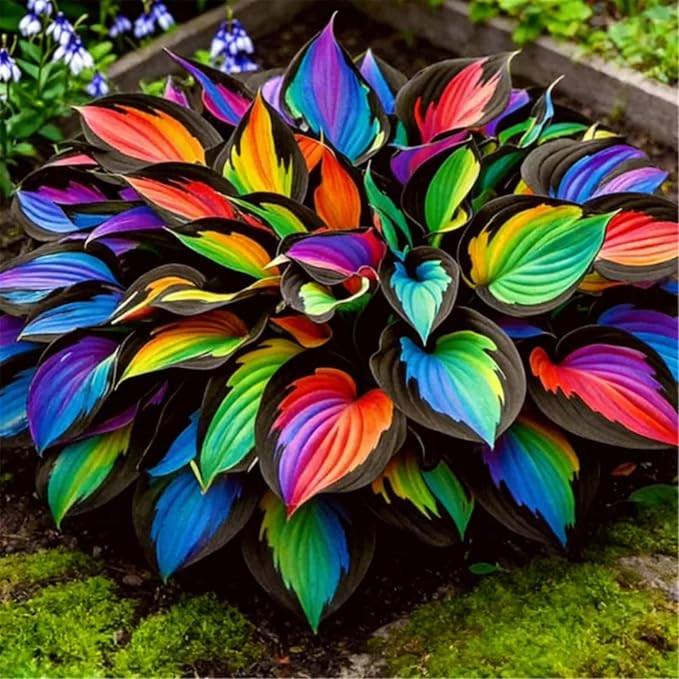 355+ Rainbow Hosta Seeds Heart Shaped Leaves, Hostas Seed for Planting Colorful Hosta Plants Outdoor Garden