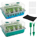 Self-Watering Seed Starter Tray 2 Packs, 96 Cells Seed Starter Kit with Humidity Vented Domes and High Lid, Germination Kit for Indoor Greenhouse Seed Starter