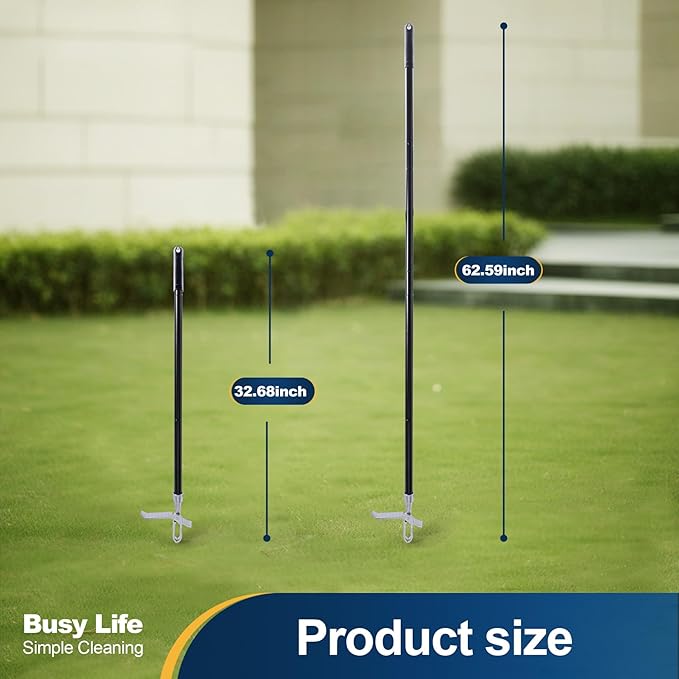 Yocada Weed Puller Tool Stand Up Weed Remover Tool with 4 Claw Steel Head Weeder Tool Long Handle Garden Hand Weeding Tool Easily Remove Weeds Roots Without Bending Pulling Kneeling 62.59"