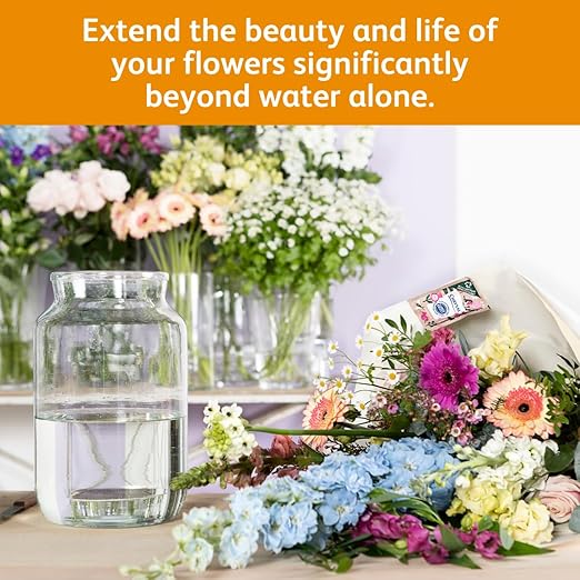 Chrysal Recyclable Paper Flower Food Packet - 100 ct, for 1L of Water