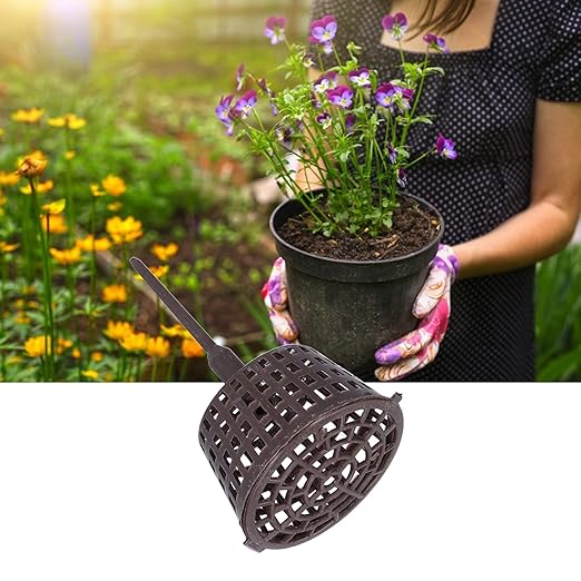 20PCS Plastic Fertilizer Mesh Baskets, Net Cups for Plants with Lids – Planting Containers for Bonsai, Hydroponics, and Fertilization Use