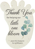Seed Bloom Footprint-Shaped Seed Paper – 24 pcs Green Shower Favors for Guests with Wildflower Seeds, Writable & Plantable, Gender Reveal, Birthday Gifts for Guest