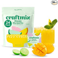 Craftmix Mango Margarita Cocktail & Mocktail Drink Mixer, Skinny Mixes - Water Flavoring Packets - Made With Real Fruit - Vegan, Low-Carb, Low-Sugar, Non-GMO, Dairy Free, Gluten Free, 24 Pack