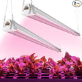 FREELICHT 2 Pack 4FT LED Grow Light, 40W (250W Equivalent), Red Blue (660nm+460nm) Full Spectrum Grow Light for Indoor Plants, Linkable Plug in Plant Growing Lamps for Hydroponic Seeding Veg Flower