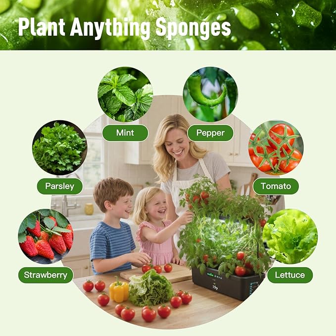 60 pcs Hydroponic Grow Sponges Seed Pods Replacement, Compatible with AeroGarden iDOO and Most Hydroponic Systems. Rapid Rooting Nursery Sponges.