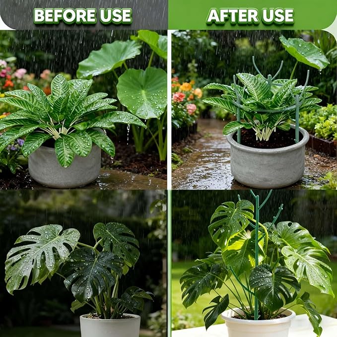 10 Pack Stackable Monstera Plant Support, Garden Plant Support Stakes for Indoor Outdoor Plants, Climbing Plant Support Structures Plant Holder Stick Moss Pole for Support Tall Potted Plants