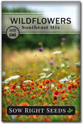 Sow Right Seeds - Wildflowers Seeds Mix for Planting in Southeast - Non-GMO Heirloom Varieties to Grow a Wild Flower Garden - Perennial and Annual Flowers to Attract Pollinators - Colorful Blooms (1)