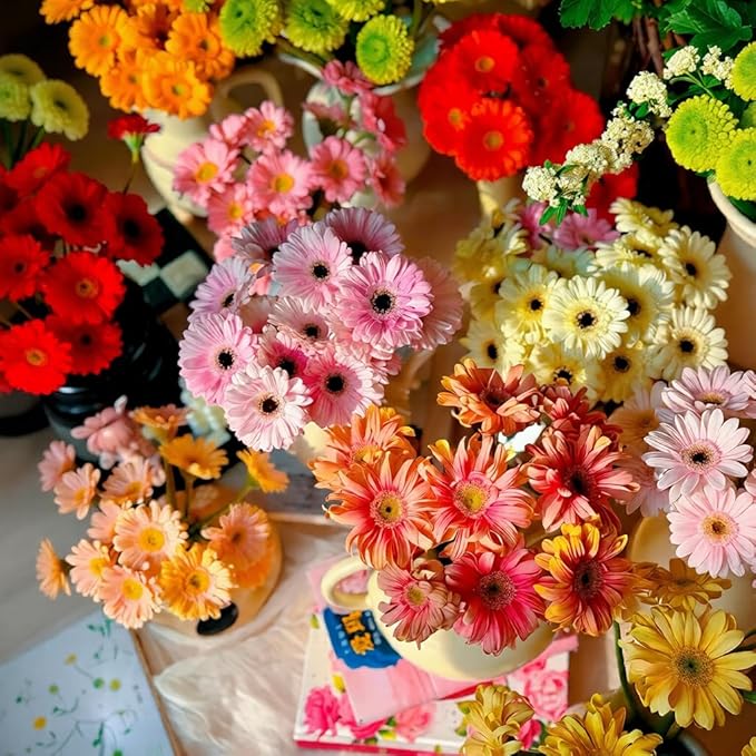 Gerbera Daisy Seeds - 300 Pcs Perennial, Cold Hardy & Low Maintenance, Vibrant Blooms for Garden Landscaping & Cut Flower Arrangements