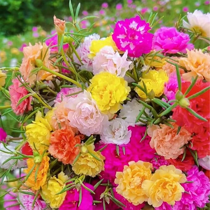 10000 Count Portulaca Moss Rose Seeds for Planting – Low-Maintenance Mixed Color Flowers, Ideal for Hot, Dry Areas, Containers & Landscape Fillers