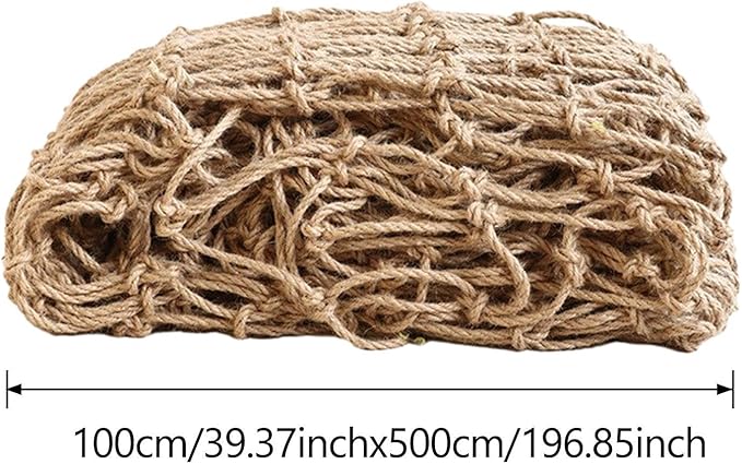 Plant Support Netting Jute Twine Trellis Outdoor Grow Party Indoor/Outdoor Ceiling Decor 3mm Mesh for Climb Plant Vegetables Vine Veggie, 1Mx5M