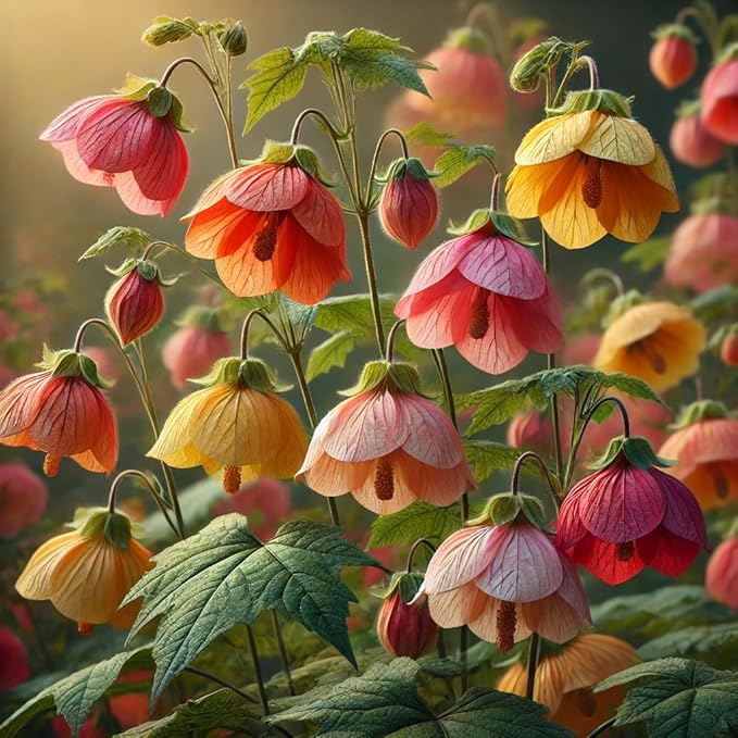 SeedsUP - 50+ Seeds Abutilon (Indian Mallow Flowering Maple) - Flower Mix