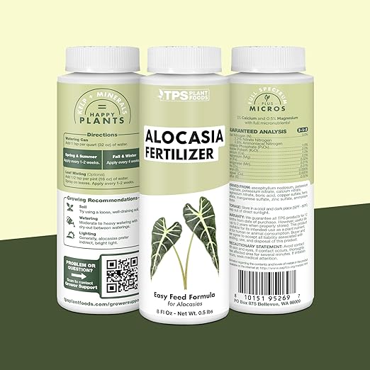 Alocasia Fertilizer – Liquid Plant Food for Bigger Leaves, Stronger Roots & Healthy Tropical Growth, 32 oz