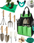 Garden Tool Set, Stainless Steel Gardening Hand Tools, Gardening Supplies Kit, Garden Tools with Fashion and Durable Storage Bag, Ideal Gifts for Women Men (13 Pieces)